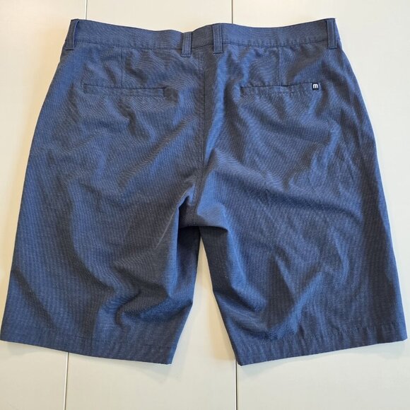 Travis Mathew Shorts Mens US 36 Dark Heathered Blue Golf Ripstop Stretch Active - Picture 13 of 13